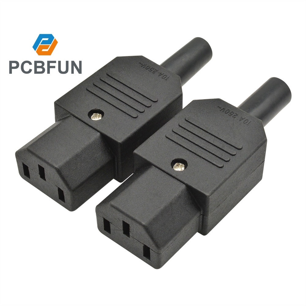 Pcbfun Ac-013A Ac 250V 10A Female Power Iron Core Adapter 3 Terminals ...