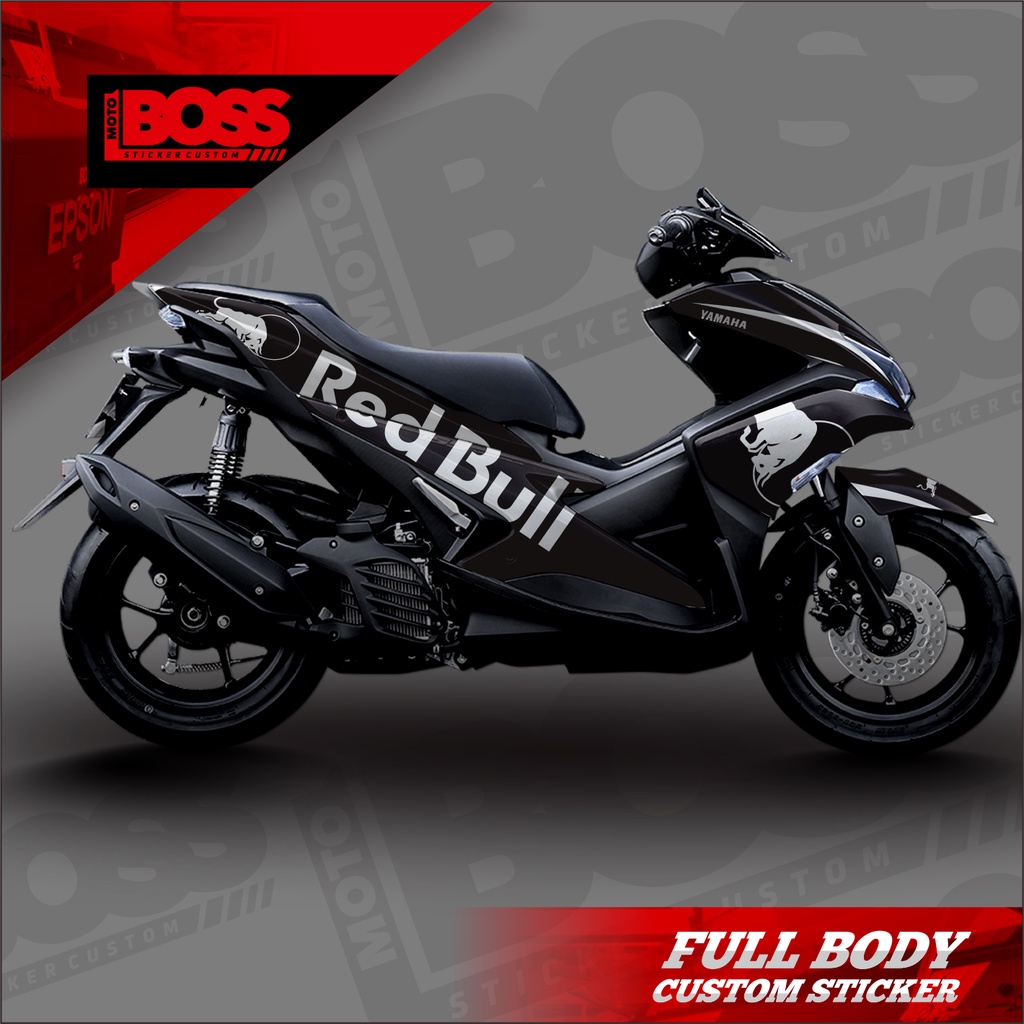 Decal Sticker Yamaha Aerox 155 Full Body Sticker Decal Aerox 155 black ...