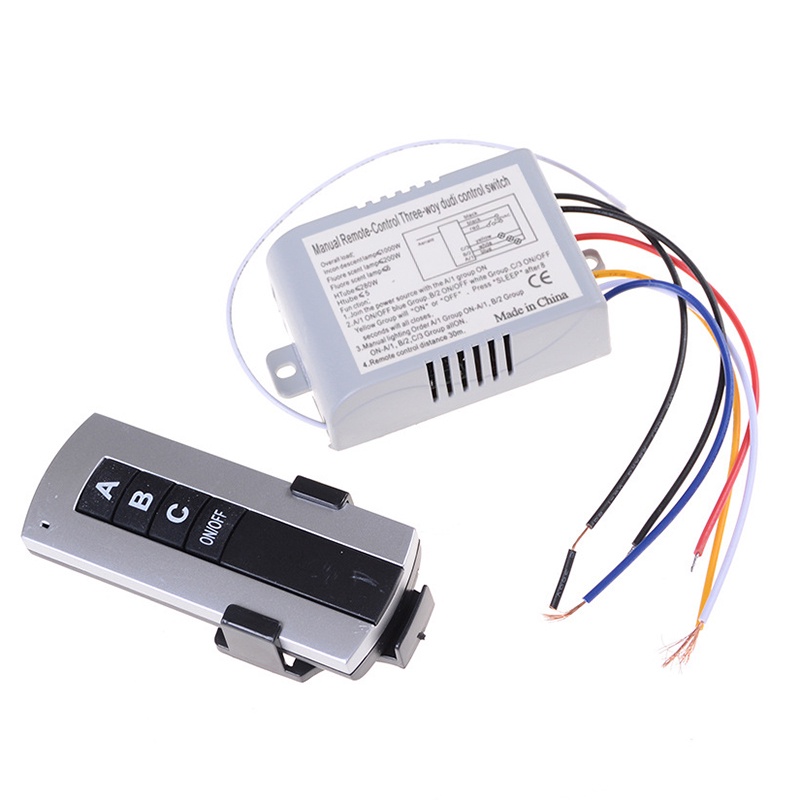 3 Channel Wireless Remote Control Switch Digital Remote Control Switch ...