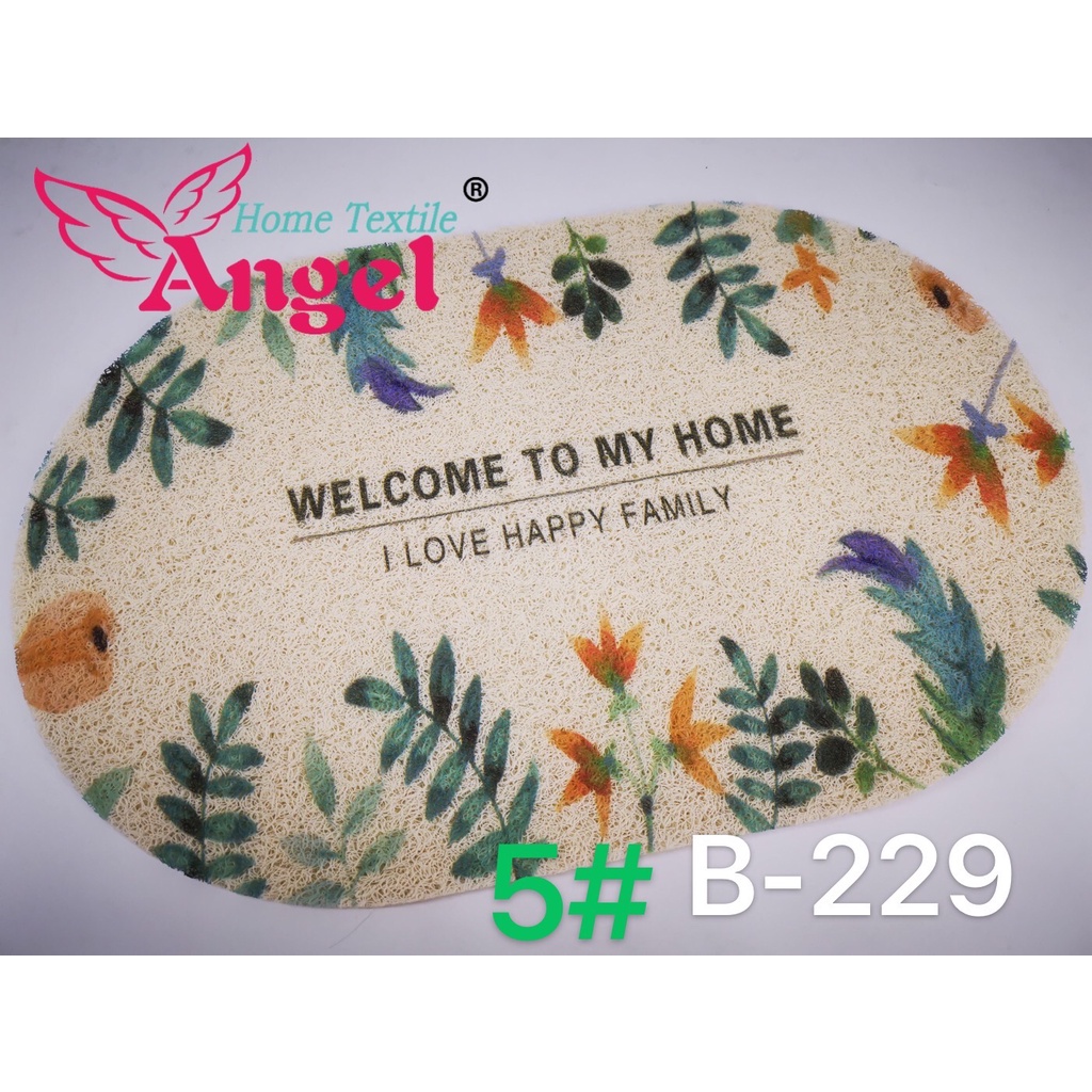 ANGEL 40*60CM Doormat NonSlip Rubber Backing Weather