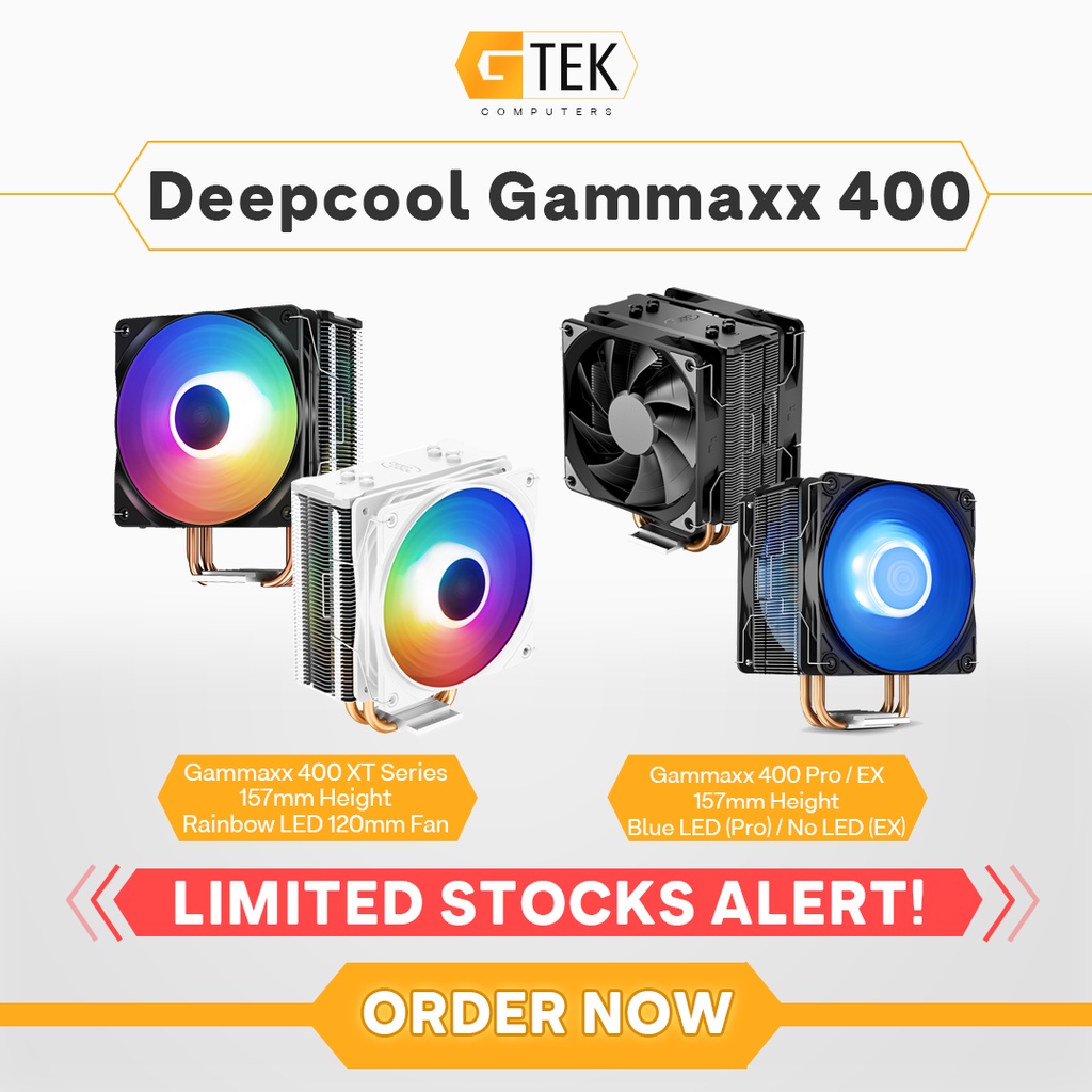 Deepcool Gammaxx 400 Pro / 400 EX / 400 XT / 400 XT WH 4 Heatpipes CPU ...