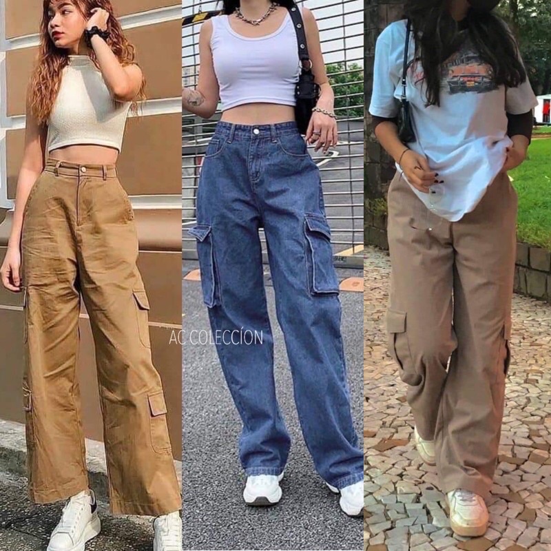 Cargo Pants with 4 Pockets Baggy Type with Ziplock | Shopee Philippines