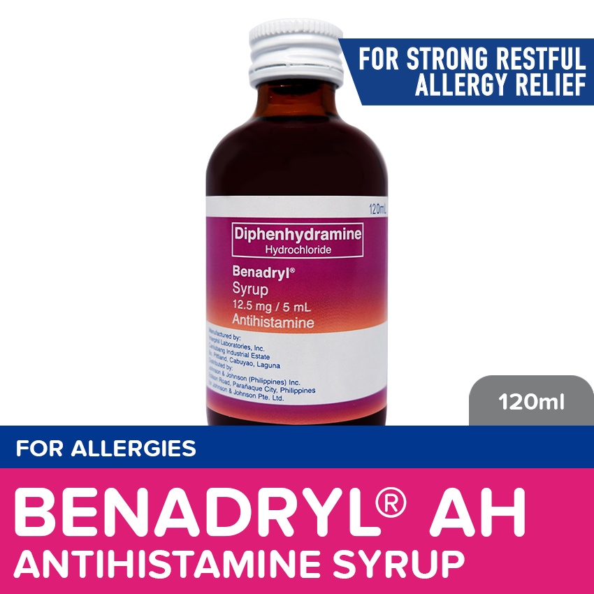 Benadryl Syrup 120ml allergy no drowsy Shopee Philippines