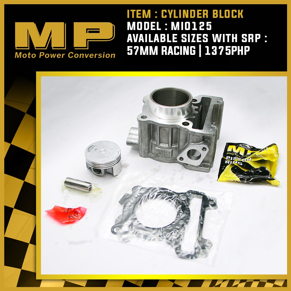 Racing Force MP Cylinder Block Mio 125 (57mm Racing) (STEEL BORE ...