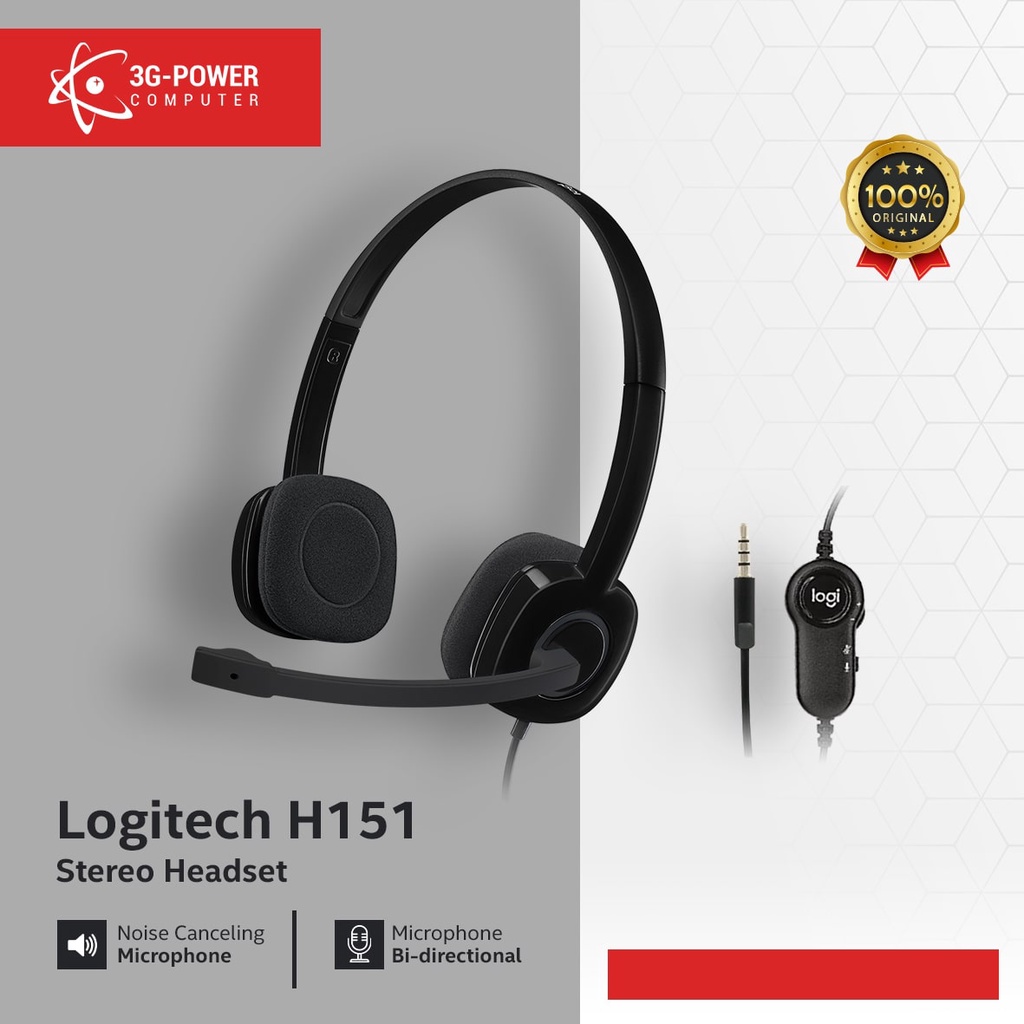 Logitech H151 Stereo Headset With Microphone Noise Canceling 