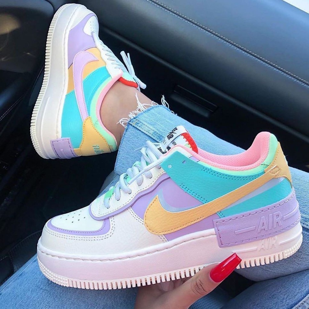 Pink and purple store air force 1