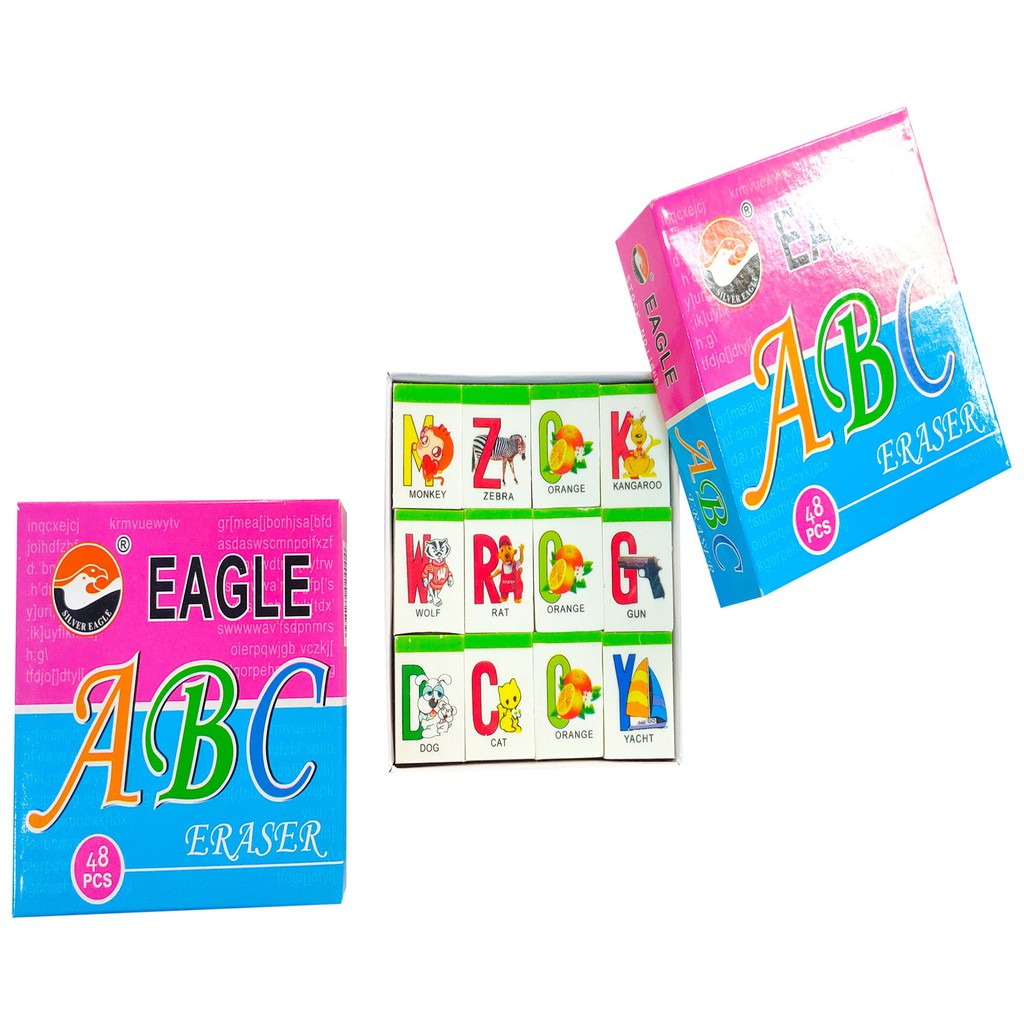 sale 6Pcs Bulk ABC Gum Rubber Eraser Pambura Cute Educational Erasers ...