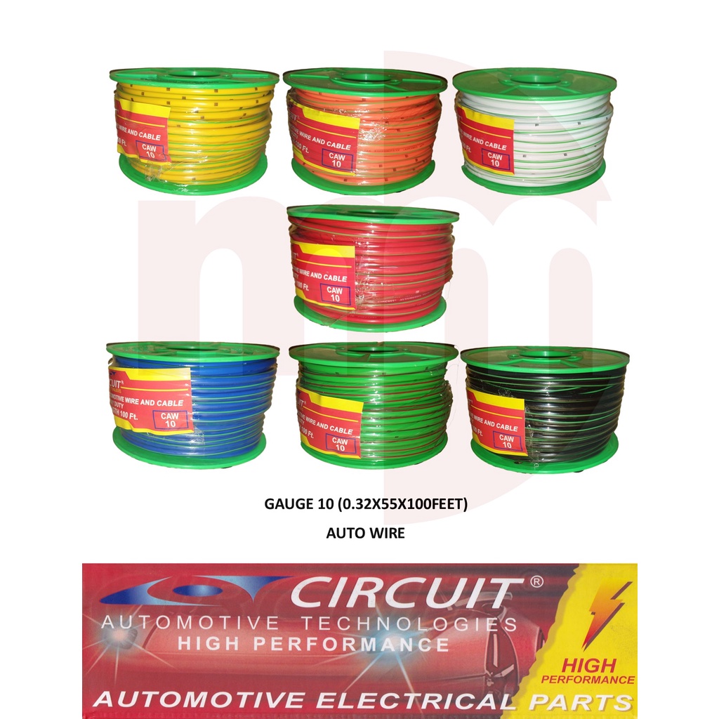 CIRCUIT AUTO WIRE GAUGE 10 100FEET | Shopee Philippines