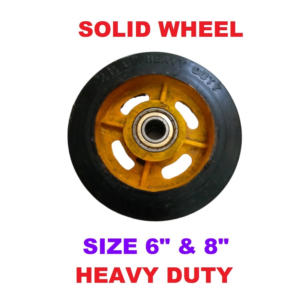 HAND TRUCK PUSH CART KARATILYA RUBBER WHEEL 6 & 8" HAND TRUCK WHEEL