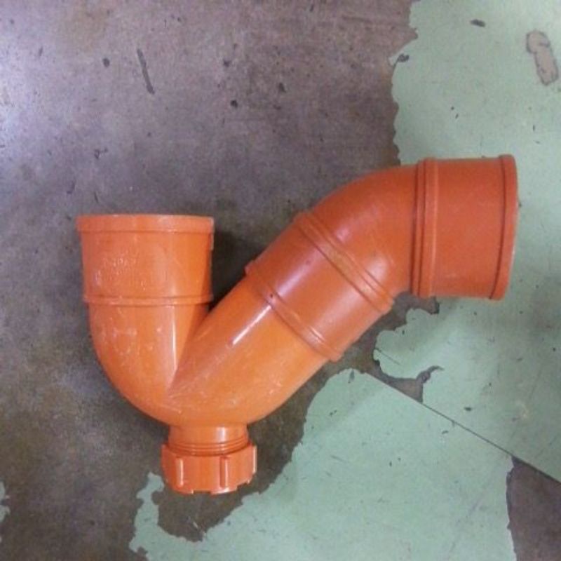high quality( kitchen sink) pvc U-trap/ p-trap #2 w/elbow orange/black ...