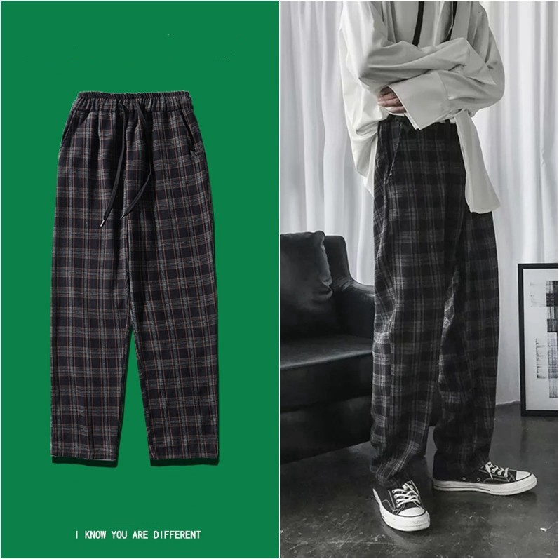 Plaid on sale pants shopee