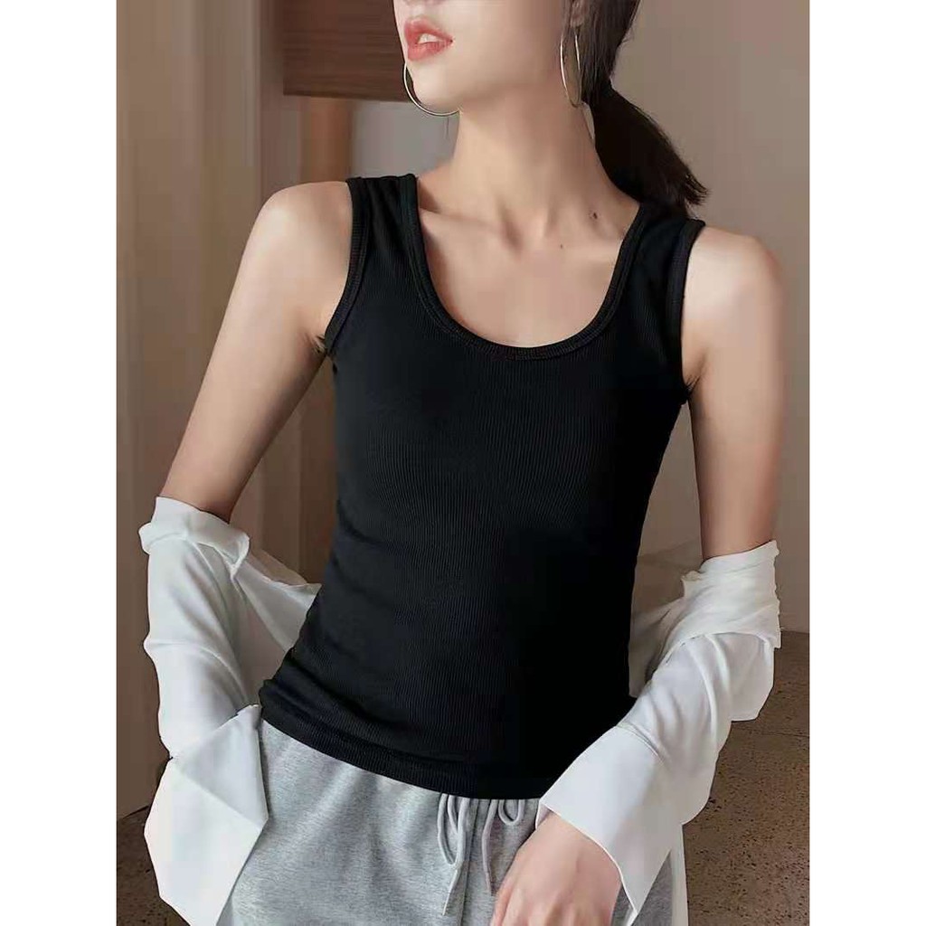 WOLFZONE freesize cheap price strechable black white grey plain sando ...