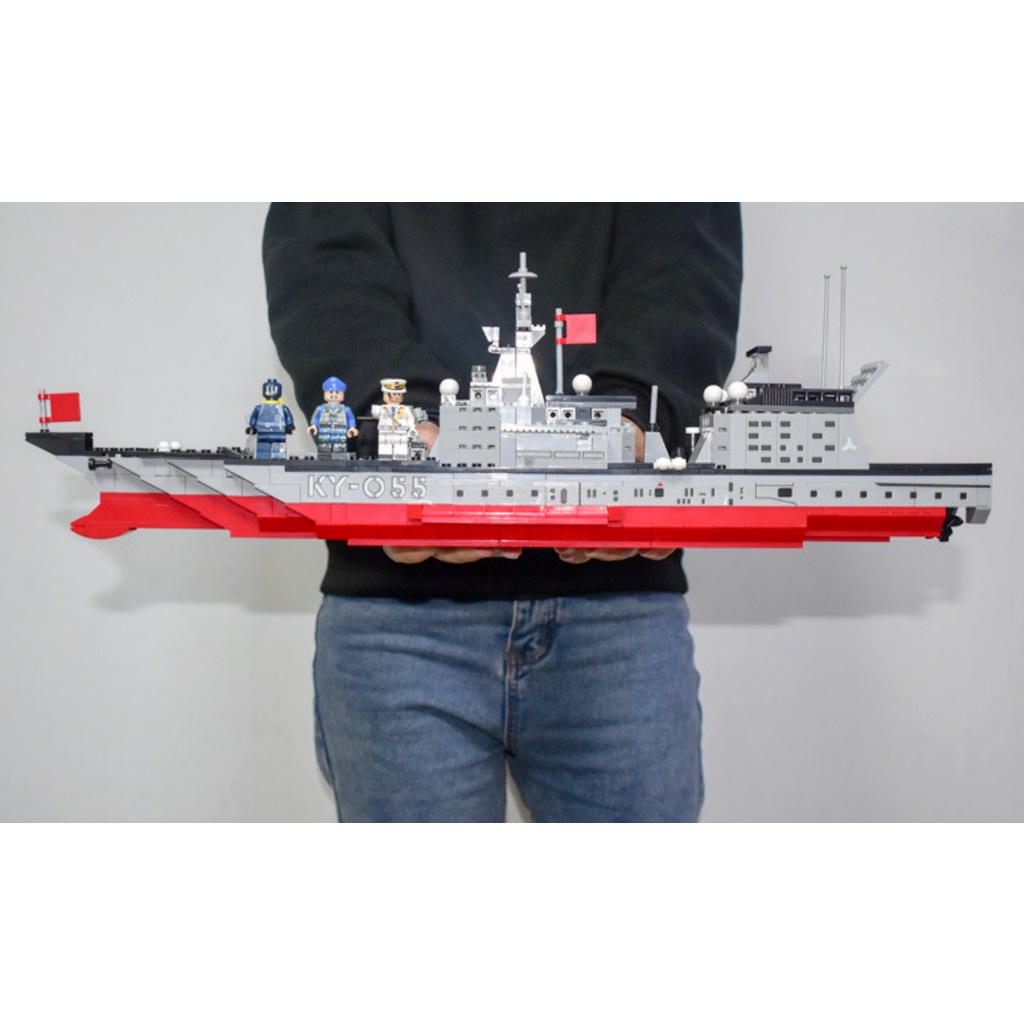 MYBRICKSTORE 563PCS WW2 PLA Renhai Class Type 055 Destroyer Battle Ship ...