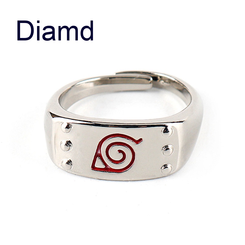 Diamd Anime Naruto Ring Cartoon Cosplay Ring Jewelry Men's Simple Ring ...