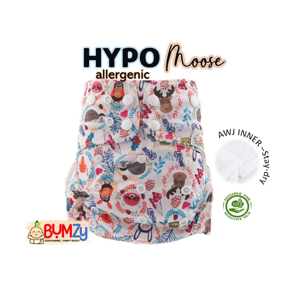 HYPOALLERGENIC BumZY Curly Cloth Diaper by Thrifty Trozzy for