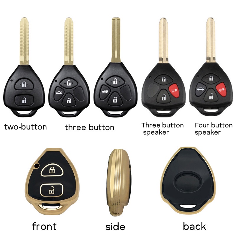 Toyota Vios 3rd Gen / Hiace Car Key Case Cover For Toyota Auris HiLux ...