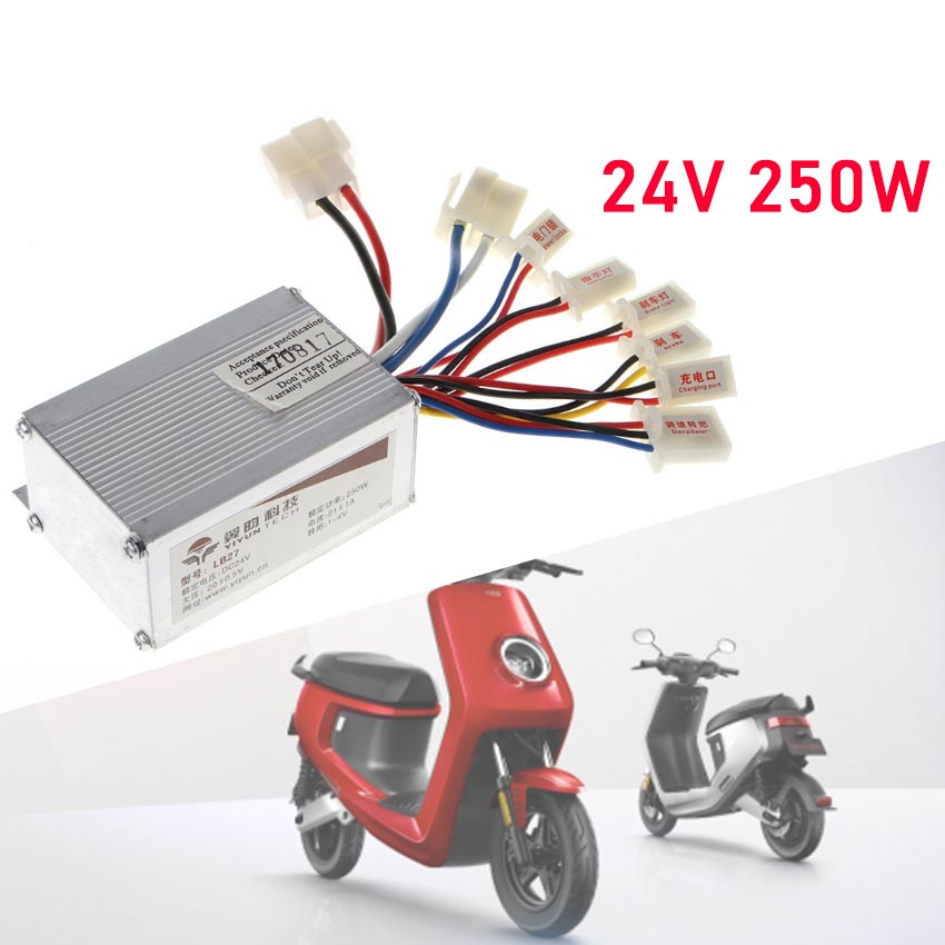 【Soyamart】24V 250W Brush Motor Controller DC LB27 For E-bike Electric ...