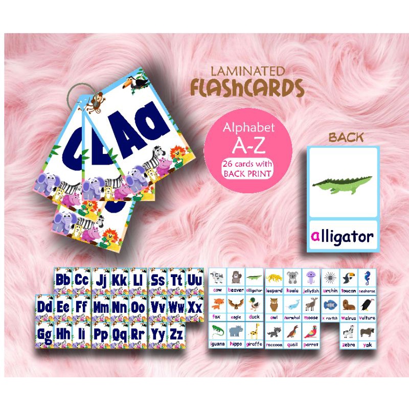 Personalized Laminated Alphabet Flashcard | Shopee Philippines