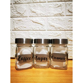 Pantry Set - Coffee, Sugar and Creamer Glass Container