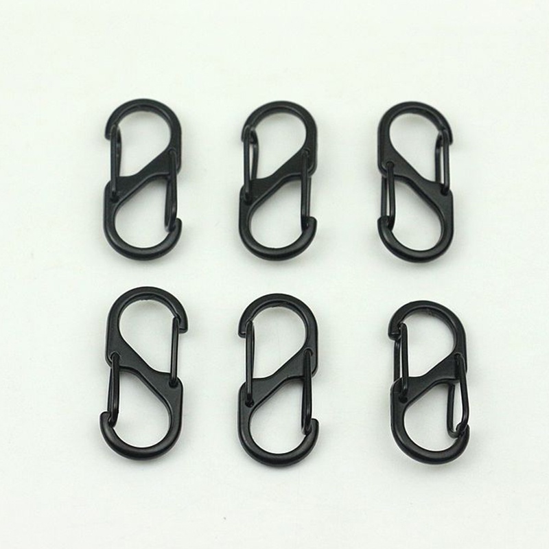 [Legend1] 10pcs Stainless Steel S Type Carabiner With Lock Mini