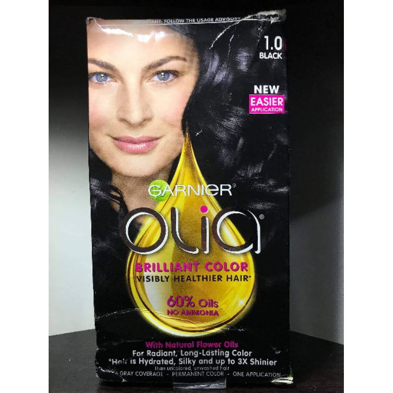 Garnier Olia Ammonia Free Hair Color 1.0 Black Shopee Philippines