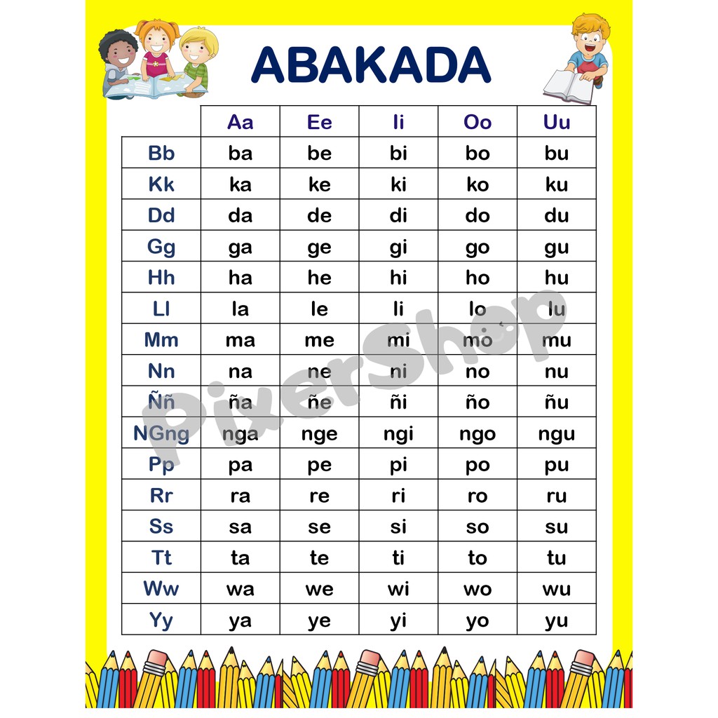 ABAKADA Laminated Chart A4 Size | Shopee Philippines