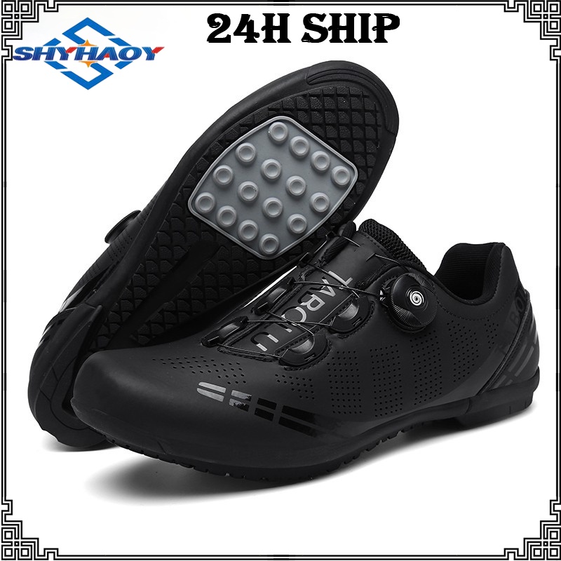 NEW Black Non Cleats Bike Shoes Men Cleats Shoes Road Bike Rb