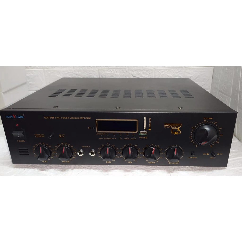 HOMEVISION HIGH POWER VIDEOKE AMPLIFIER ( GX7 UB ) Shopee Philippines