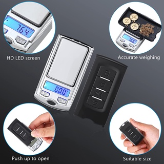 Mini Pocket Scale, 500g x 0.01g Accuracy, Gram Scale Small Digital Kitchen  Scale for Baking, Jewelry, Herbs, Seasoning,Tare Function, 2 Trays Included
