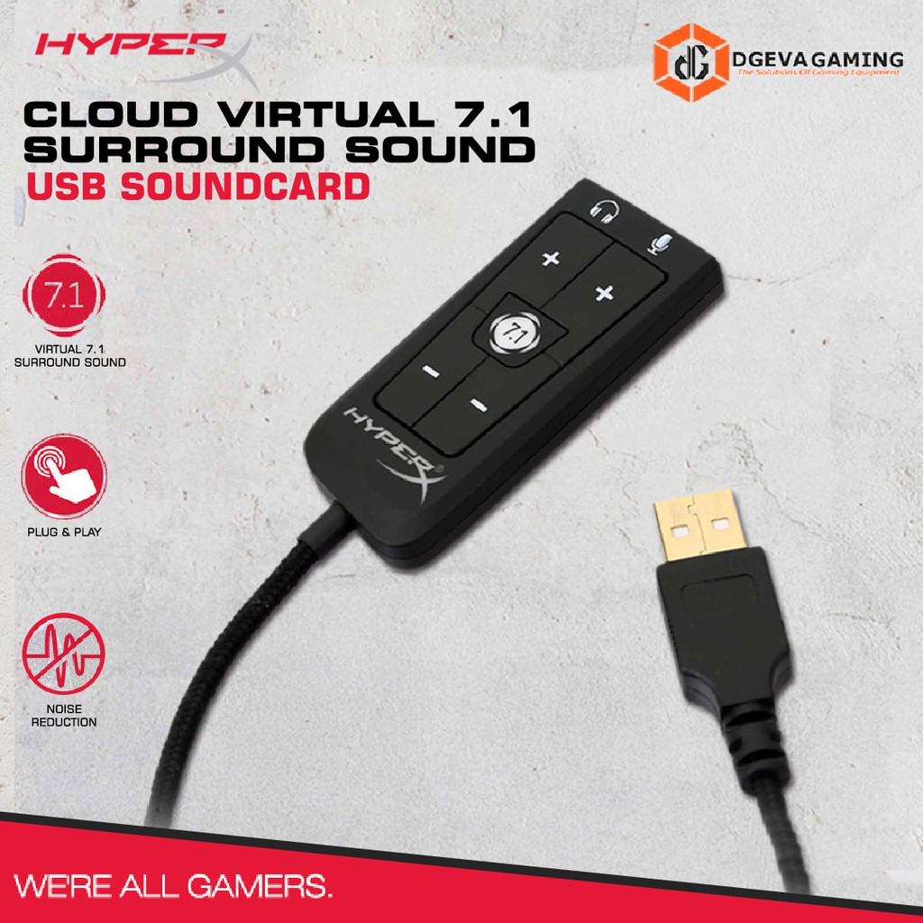 Hyperx Cloud Ii Usb Sound Card / Soundcard 7.1 Virtual Suround Sound