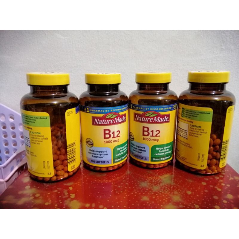 Original Nature Made Vitamin B12 1000mcg 400 Softgels Shopee Philippines