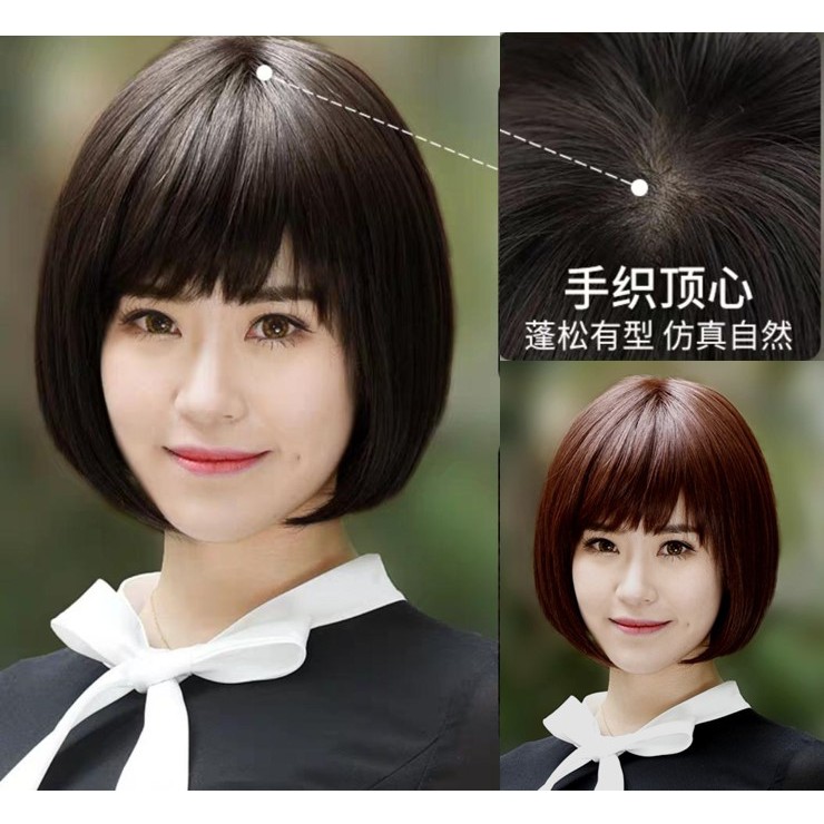 real human hair chemo wig chemo hair chemotherapy hair C2 rambut palsu ...