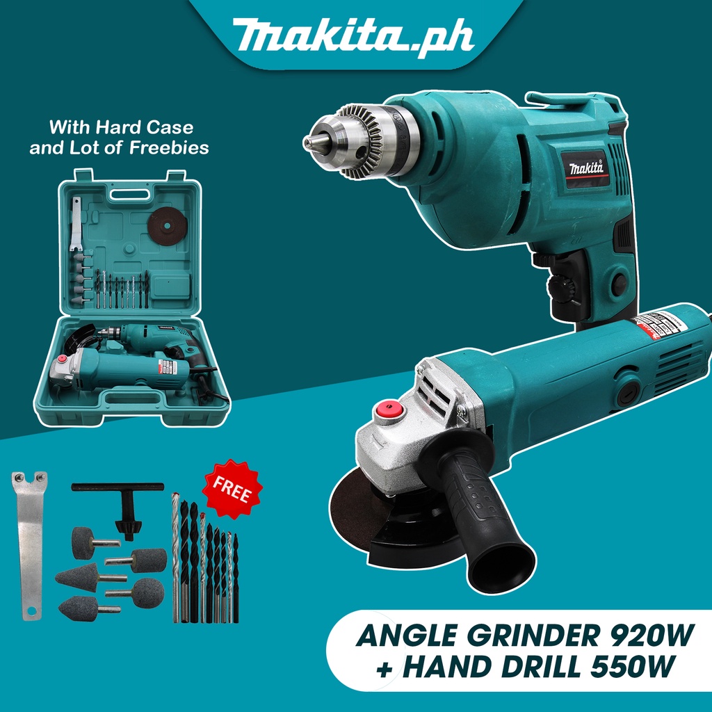 2in1 Makita 9523B Angle Grinder and Makita M0600 Hand Drill | Shopee ...