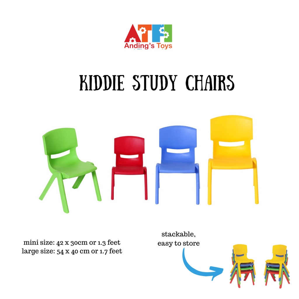 Kiddie EcoFriendly Chair Study Chairs Mini Stool 2 Sizes Kids Furniture Stackable Shopee