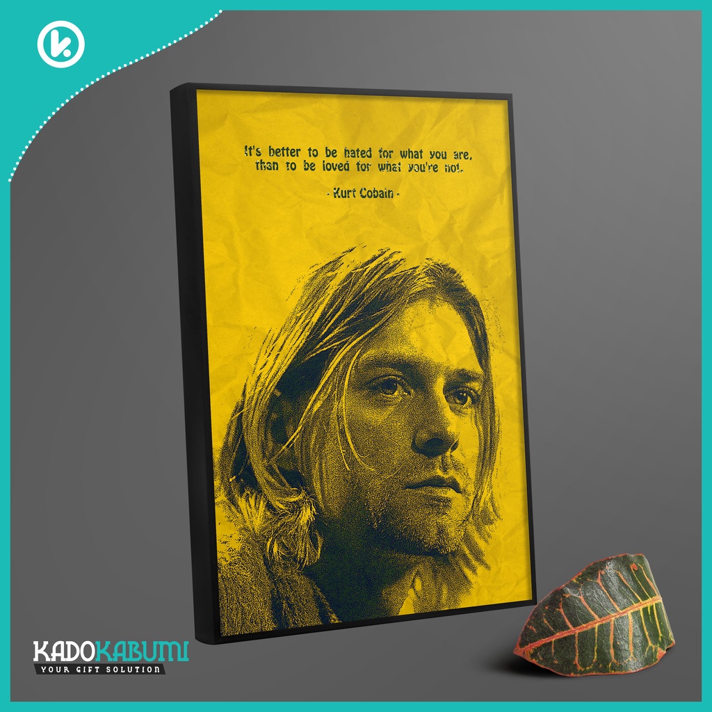 HIASAN DINDING Kurt COBAIN NIRVANA QUOTES PREMIUM Wall POSTER | Home ...