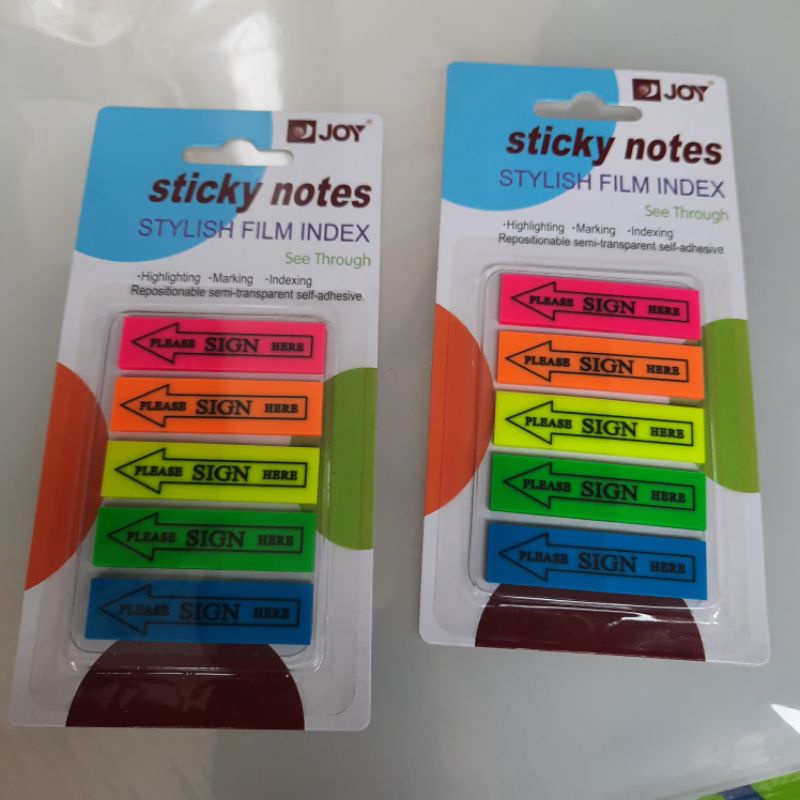 Sign Here Sticky Notes