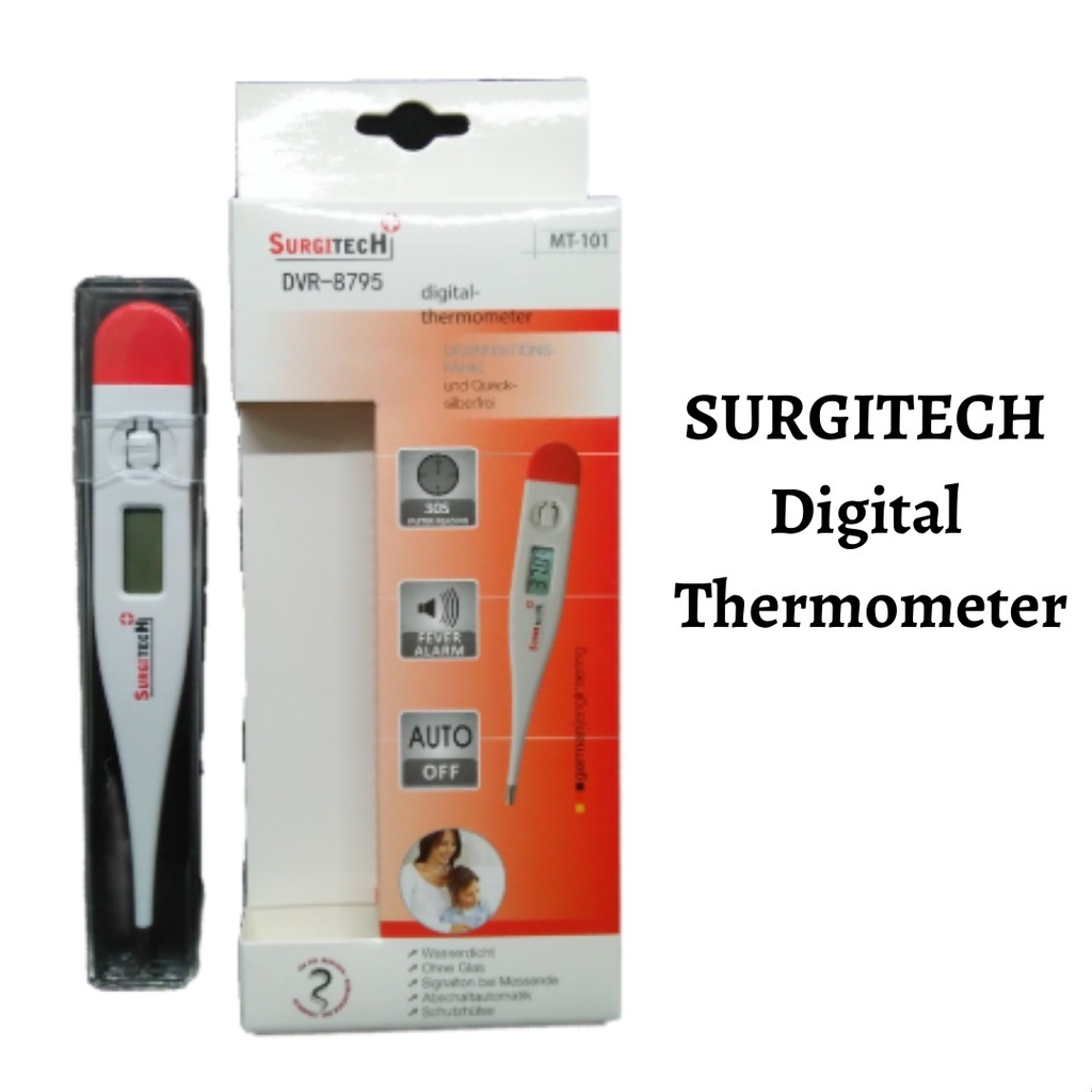 SURGITECH Digital Thermometer (With Clear Hard Case) Shopee Philippines