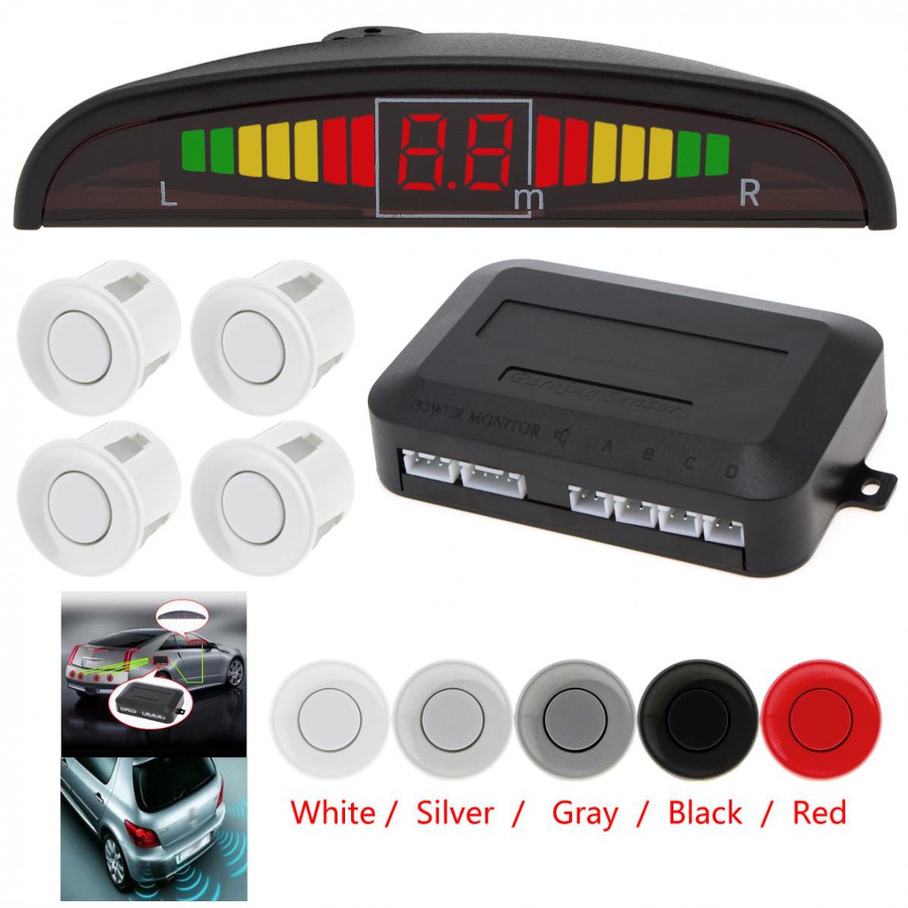 Car Parking Sensor LED Display Ultrasonic Reverse Backup Sensors ...