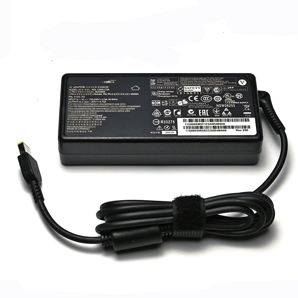 AOriginal 20V 6.75A 135W laptop charger for Lenovo Legion Y520-15IKBA ...