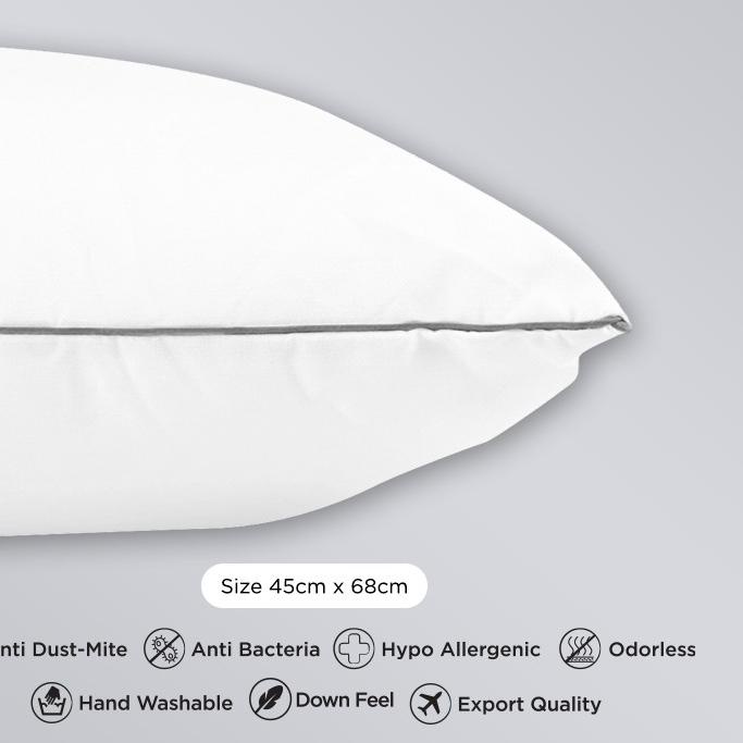 Basic Olive Featherlike Goose Feather Pillow (Single List) Shopee