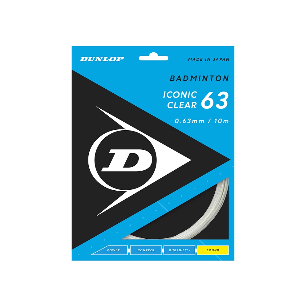 Dunlop Badminton String iconic Clear 63 10m (White )