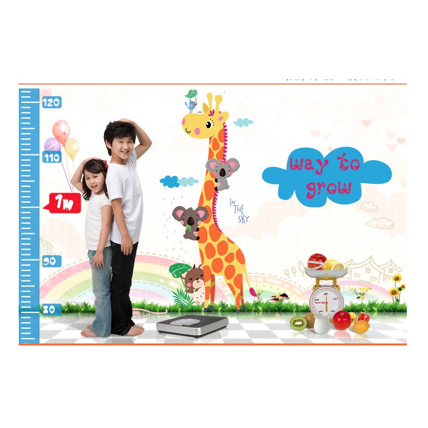 Giraffe ruler wall Decal for children | Shopee Philippines