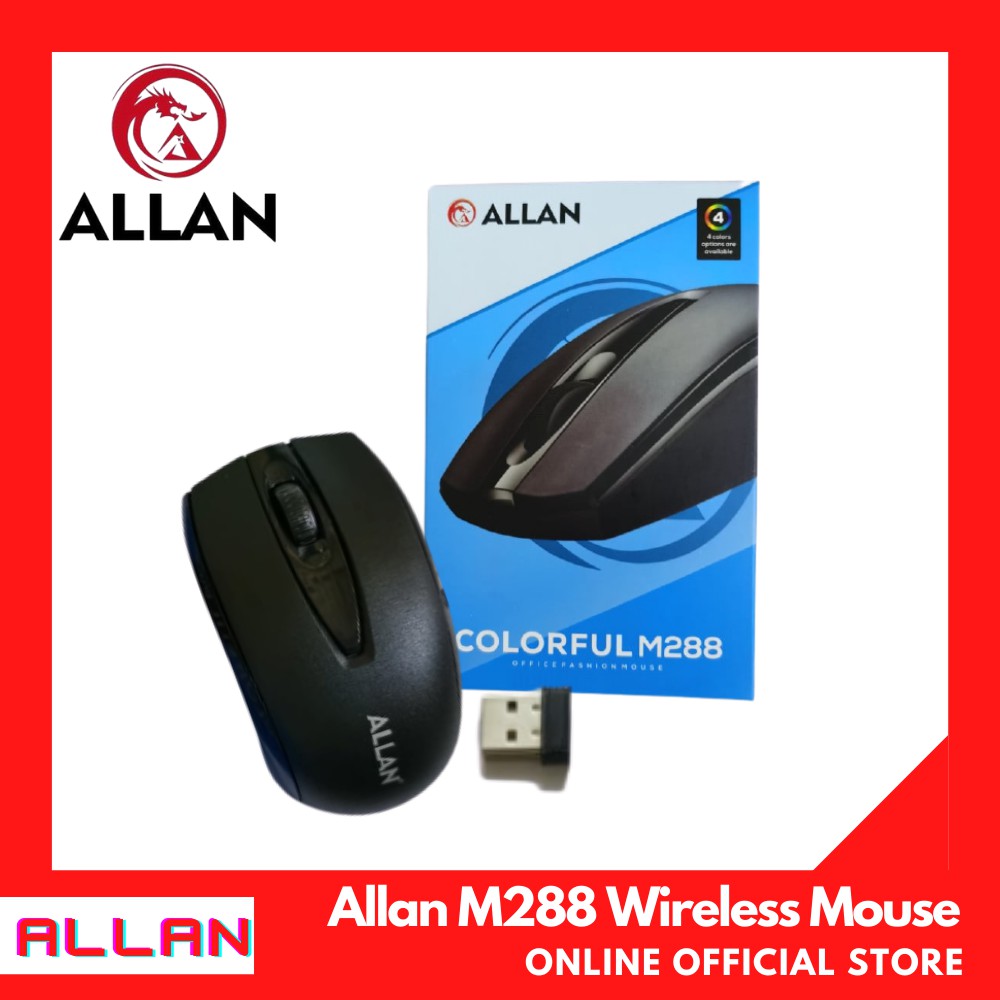 Allan M288 Wireless Office Mouse- opticalwith USB nano receiver for ...