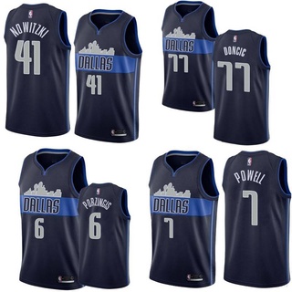 Mitchell & Ness NBA Swingman Jersey Dallas Mavericks Hall of Fame Dirk Nowitzki #41 Men Jerseys Blue in Size:M