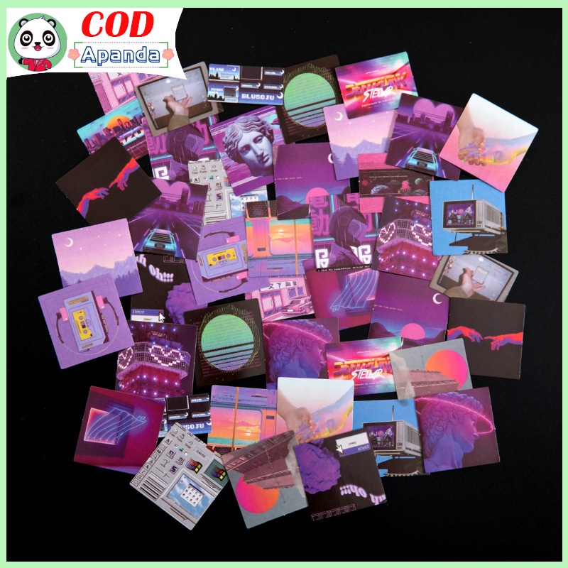 Cartoon Purple Painting Box Stickers for DIY Photo Album & Diary ...