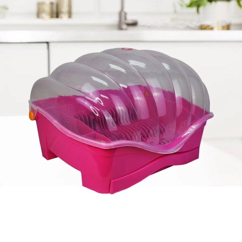 Uniglobal Large Shell Dish Drainer dish rack with cover #8808 | Shopee ...