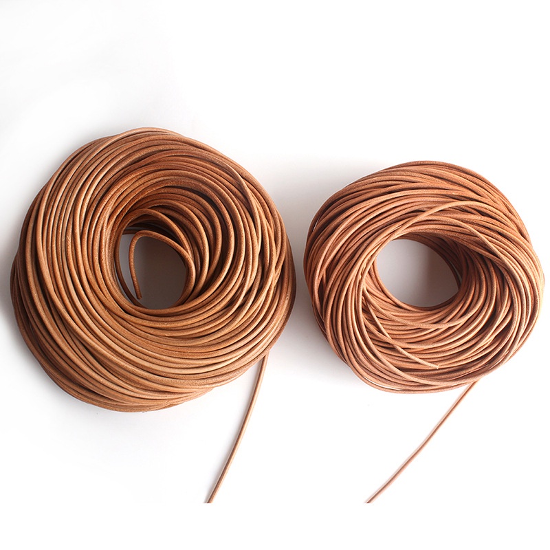 5m/Bag Cowhide Rope diy Jewelry Accessories Black Brown Natural Color ...