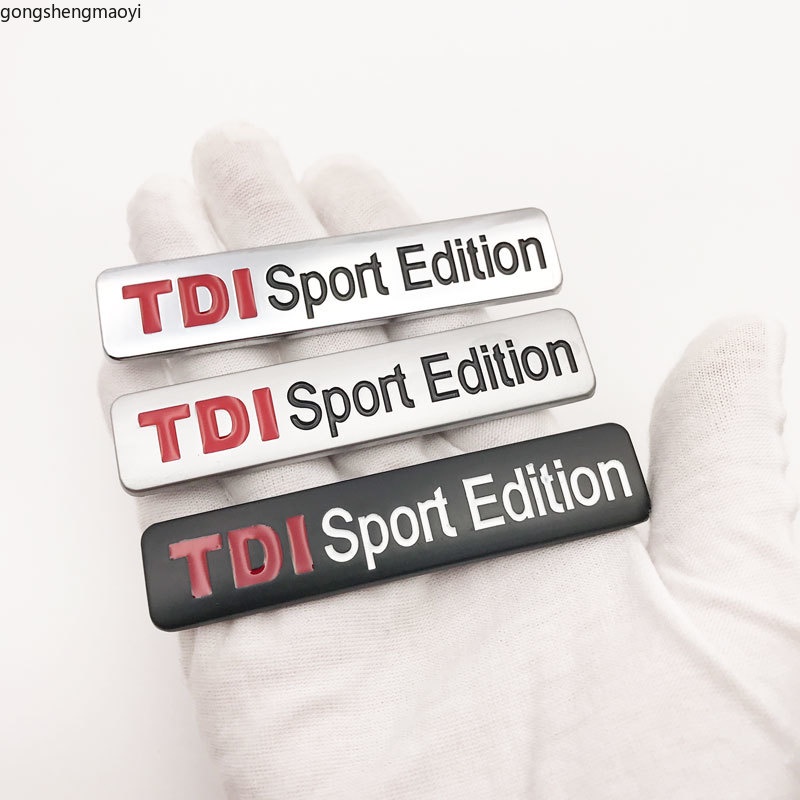 3D Metal TDI Sport Edition Logo Turbo Car Letter Sticker Emblem Badge ...