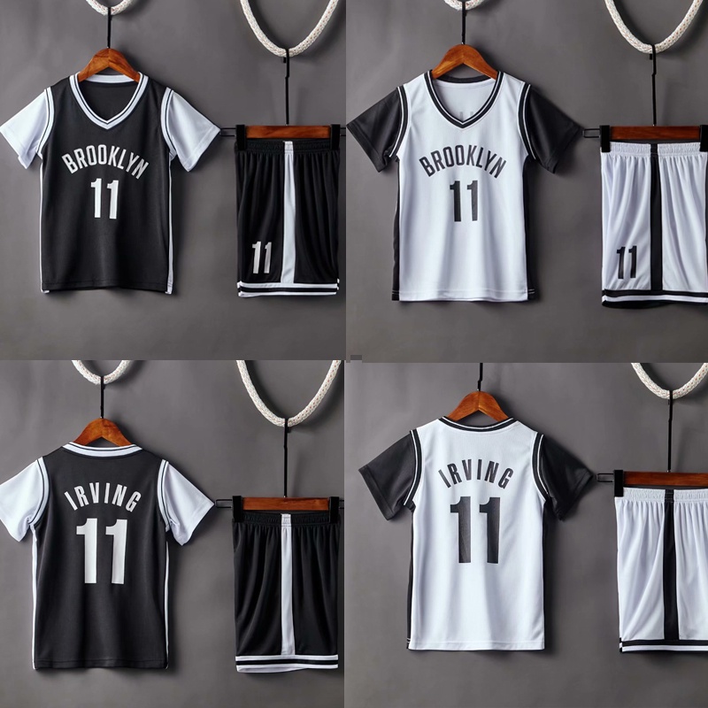 NBA Brooklyn Nets Jersey 11 IRVING Jersey Kids Tops Shorts Jersey Set Children Basketball Uniform