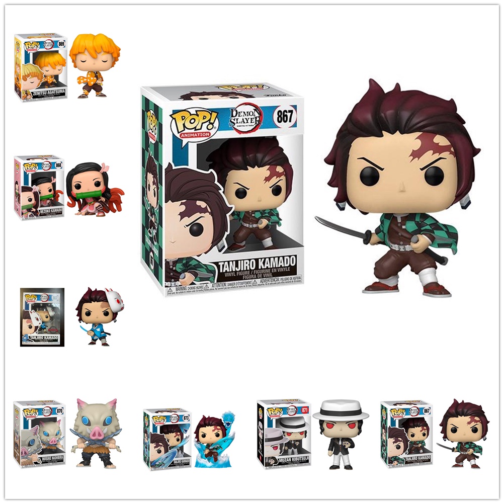 Funko Pop Demon Slayer Tanjirou Nezuko Agatsuma Zenitsu Hashibira Inosuke  Action Figure